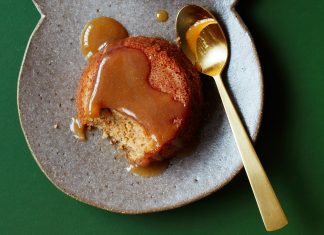Tamal Ray’s recipe for gingerbread pudding with caramel sauce